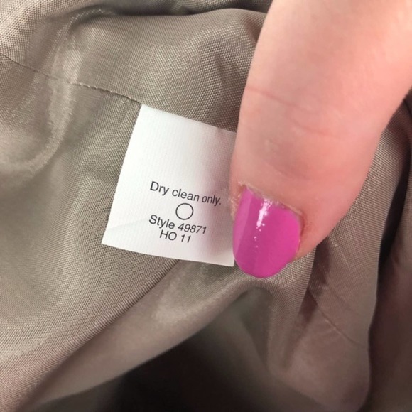 J Crew Silk Taffeta Strapless Taupe Sheath Dress - Picture 6 of 6